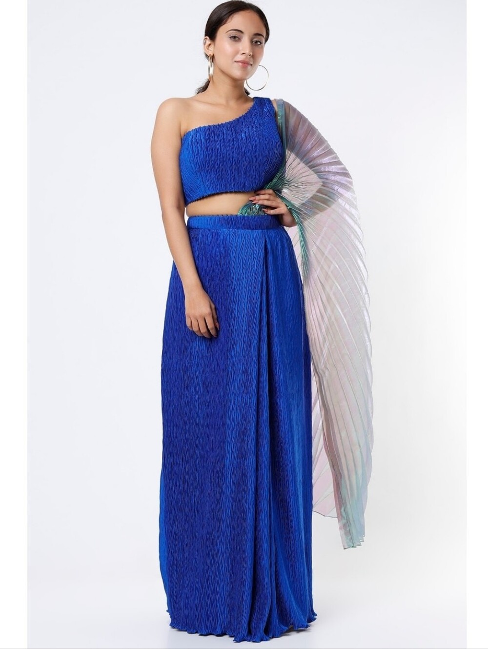 Saree Set - Ribbon Blue